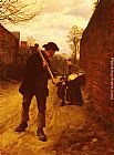 Herbert Paintings - Off To Work by Henry Herbert La Thangue